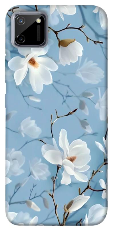 Чехол itsPrint Cold white для Realme C11, цветы, купить оптом с доставкой