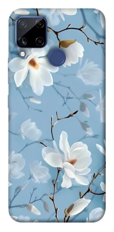 Чехол itsPrint Cold white для Realme C15, цветы, купить оптом с доставкой