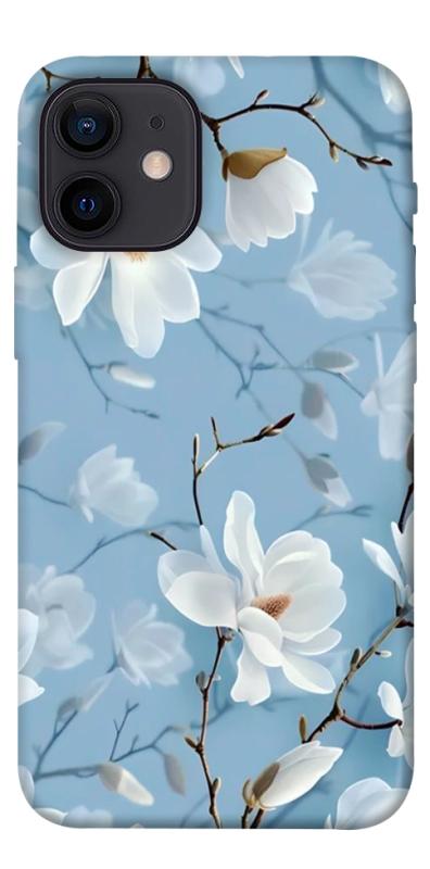 Чохол itsPrint Cold white для Apple iPhone 12 mini (5.4"), квіти, купити оптом з доставкою