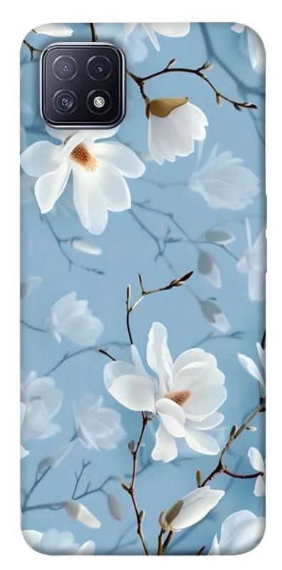 Чехол itsPrint Cold white для Oppo A73, цветы, купить оптом с доставкой
