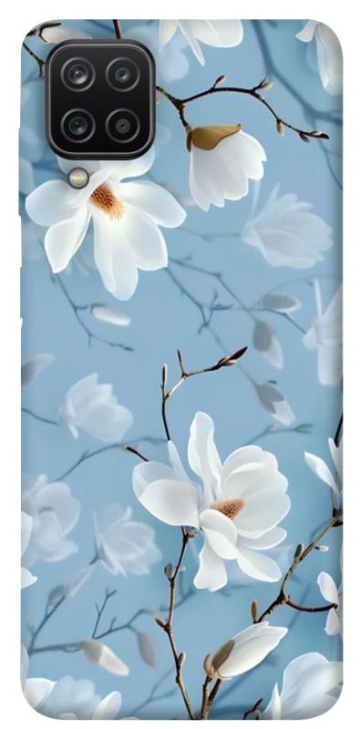 Чехол itsPrint Cold white для Samsung Galaxy A12, цветы, купить оптом с доставкой