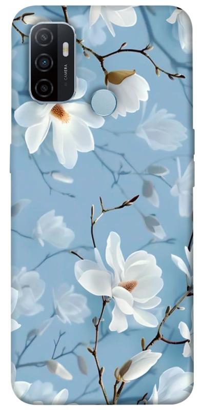 Чохол itsPrint Cold white для Oppo A53 / A32 / A33, квіти, купити оптом з доставкою