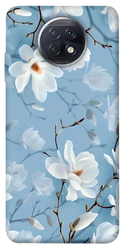 Чехол itsPrint Cold white для Xiaomi Redmi Note 9 5G / Note 9T, цветы, купить оптом с доставкой