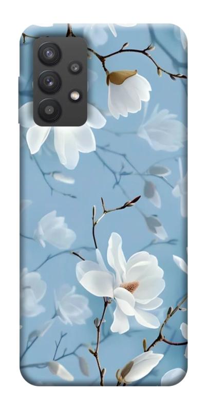Чехол itsPrint Cold white для Samsung Galaxy A32 (A326B) 5G, цветы, купить оптом с доставкой