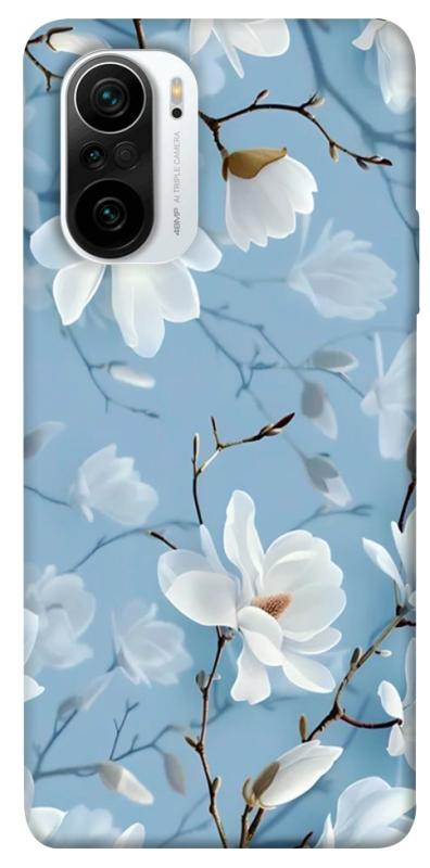 Чехол itsPrint Cold white для Xiaomi Redmi K40 / K40 Pro / K40 Pro+ / Poco F3, цветы, купить оптом с доставкой