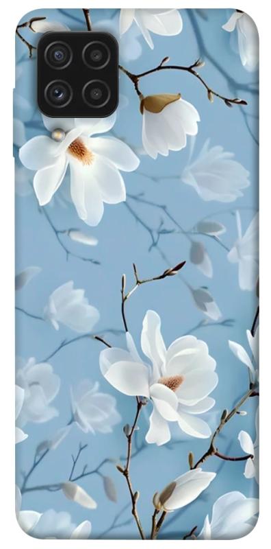 Чехол itsPrint Cold white для Samsung Galaxy A22 4G, цветы, купить оптом с доставкой