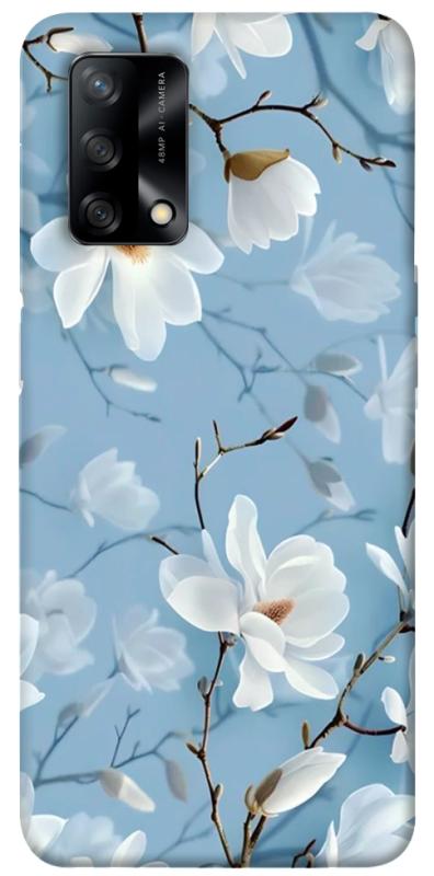 Чехол itsPrint Cold white для Oppo A74 4G, цветы, купить оптом с доставкой