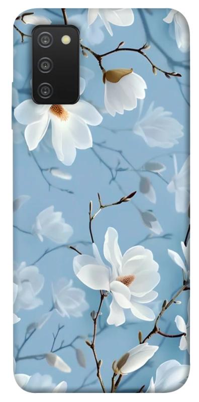 Чехол itsPrint Cold white для Samsung Galaxy A03s, цветы, купить оптом с доставкой