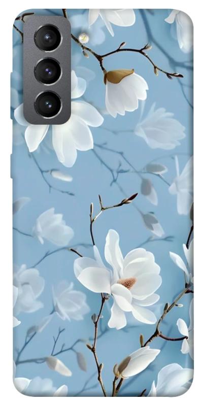 Чохол itsPrint Cold white для Samsung Galaxy S21 FE, квіти, купити оптом з доставкою