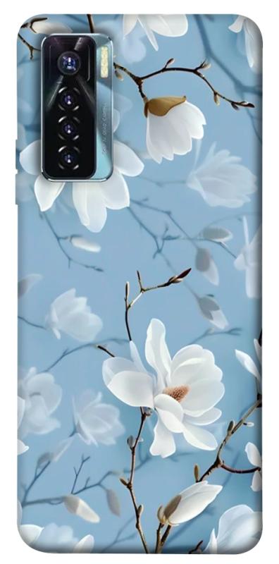 Чехол itsPrint Cold white для TECNO Camon 17 Pro, цветы, купить оптом с доставкой