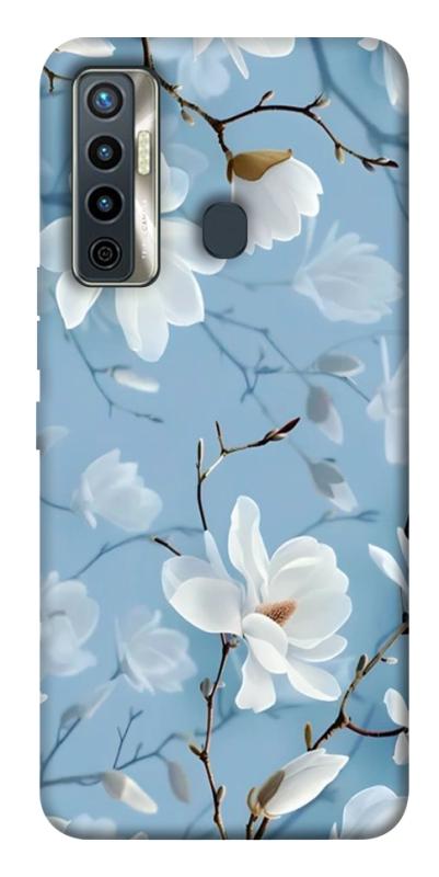 Чохол itsPrint Cold white для TECNO Camon 17 Pro, квіти, купити оптом з доставкою