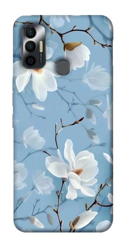 Чохол itsPrint Cold white для TECNO Spark 7, квіти, купити оптом з доставкою