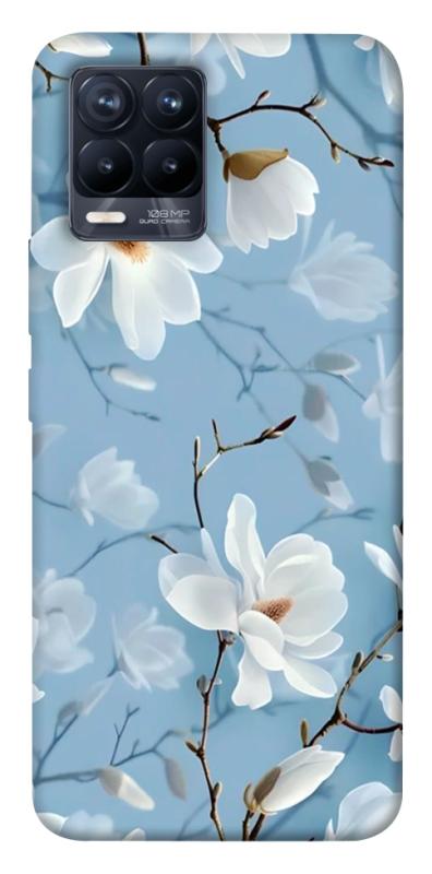Чохол itsPrint Cold white для Realme 8, квіти, купити оптом з доставкою