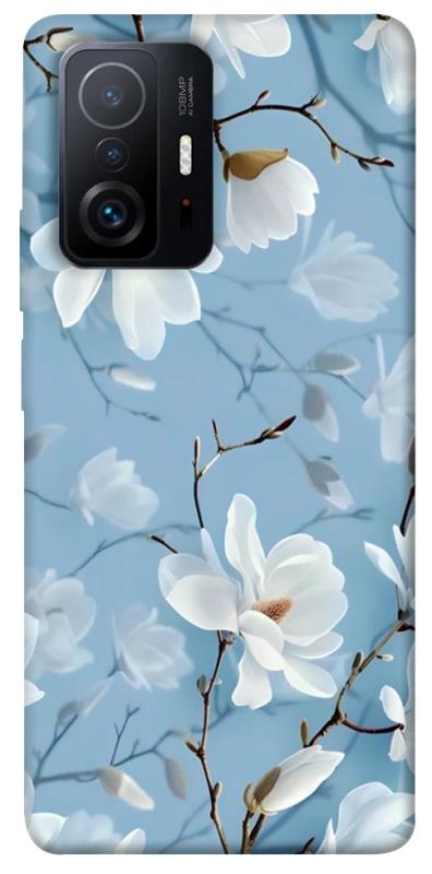 Чехол itsPrint Cold white для Xiaomi 11T / 11T Pro, цветы, купить оптом с доставкой