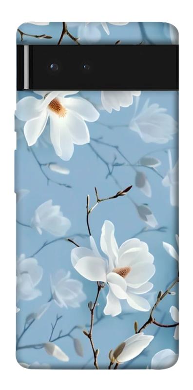 Чохол itsPrint Cold white для Google Pixel 6, квіти, купити оптом з доставкою