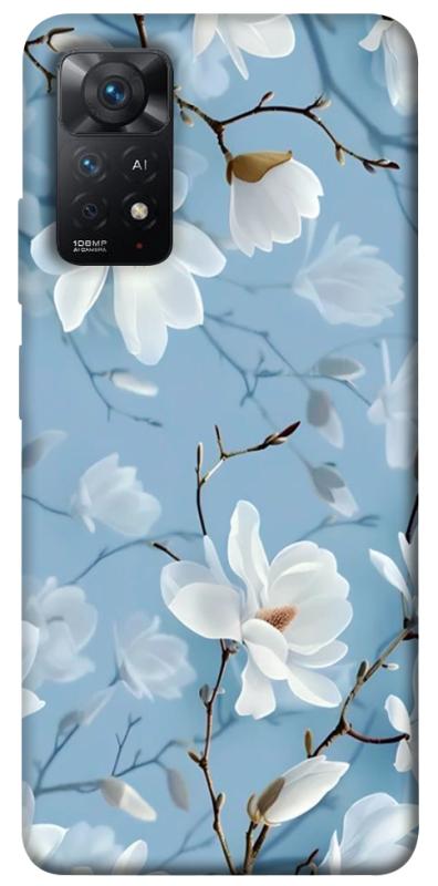 Чехол itsPrint Cold white для Xiaomi Redmi Note 11 Pro 4G/5G, цветы, купить оптом с доставкой