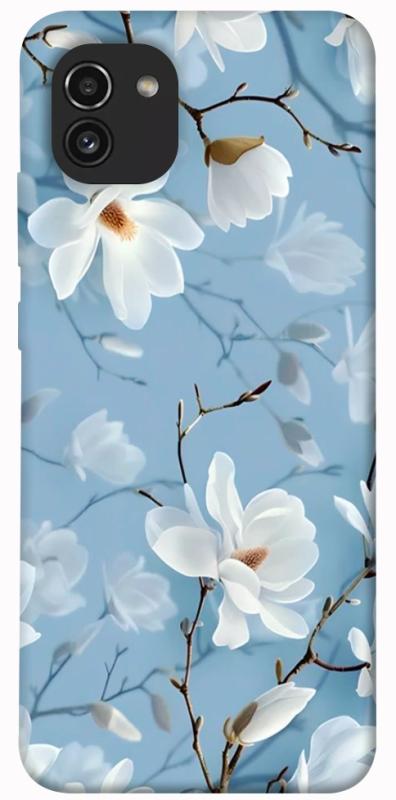 Чохол itsPrint Cold white для Samsung Galaxy A03, квіти, купити оптом з доставкою