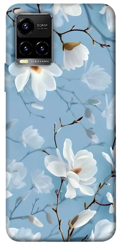 Чехол itsPrint Cold white для Vivo Y21 / Y33s, цветы, купить оптом с доставкой