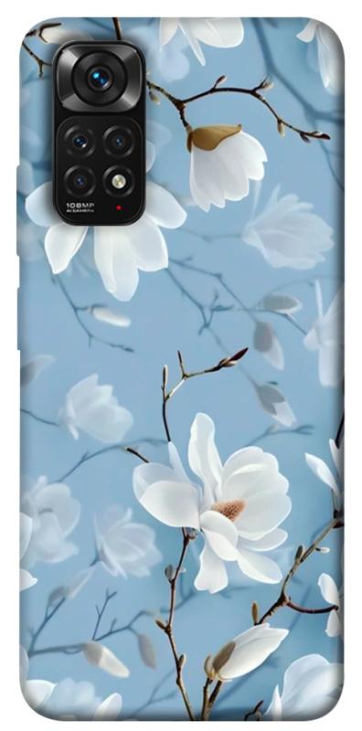 Чехол itsPrint Cold white для Xiaomi Redmi Note 11 (Global) / Note 11S, цветы, купить оптом с доставкой