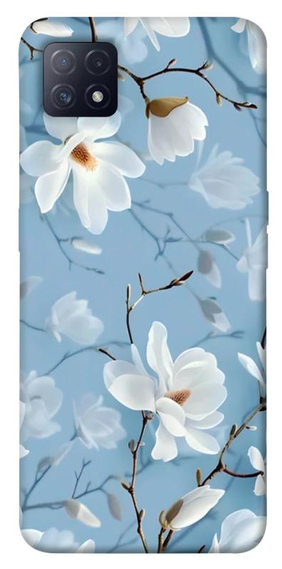 Чехол itsPrint Cold white для Oppo A72 5G / A73 5G, цветы, купить оптом с доставкой