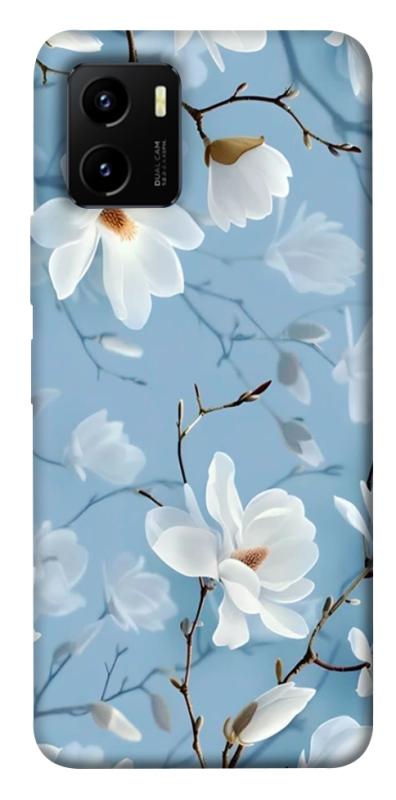 Чехол itsPrint Cold white для Vivo Y15s, цветы, купить оптом с доставкой