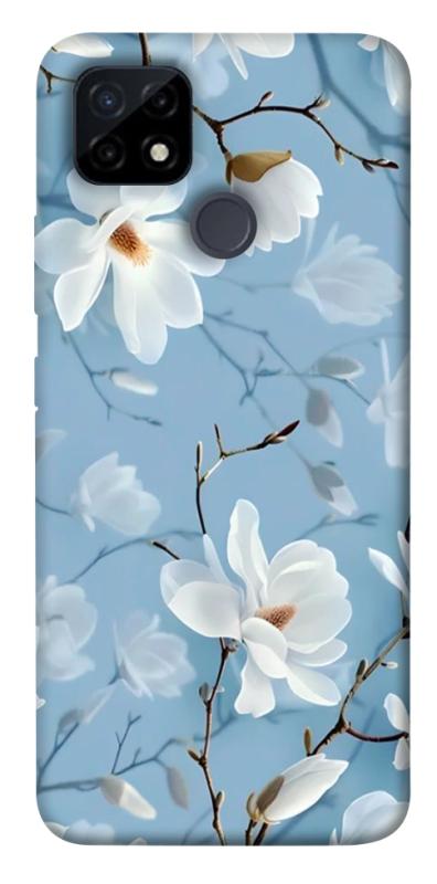Чехол itsPrint Cold white для Realme C12, цветы, купить оптом с доставкой