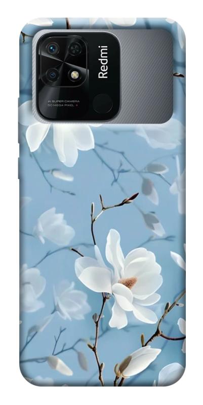 Чехол itsPrint Cold white для Xiaomi Redmi 10C, цветы, купить оптом с доставкой