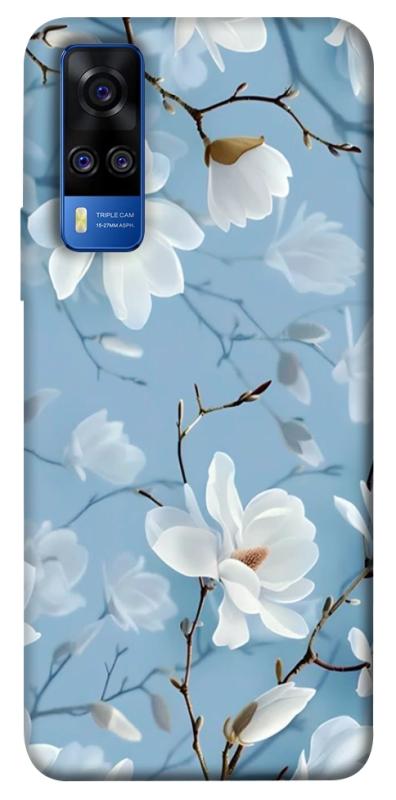 Чехол itsPrint Cold white для Vivo Y51a, цветы, купить оптом с доставкой