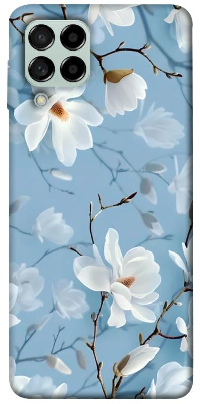 Чехол itsPrint Cold white для Samsung Galaxy M53 5G, цветы, купить оптом с доставкой