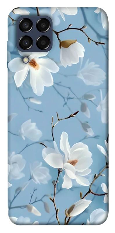 Чехол itsPrint Cold white для Samsung Galaxy M33 5G, цветы, купить оптом с доставкой