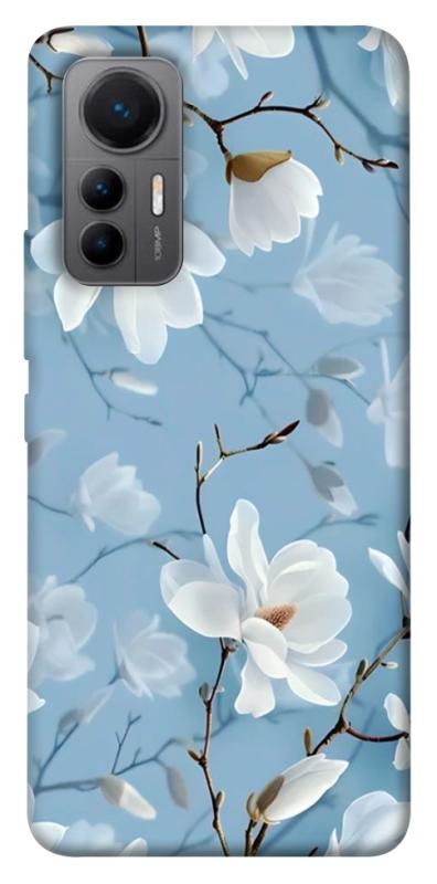 Чехол itsPrint Cold white для Xiaomi 12 Lite, цветы, купить оптом с доставкой