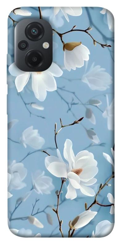 Чехол itsPrint Cold white для Xiaomi Poco M5, цветы, купить оптом с доставкой