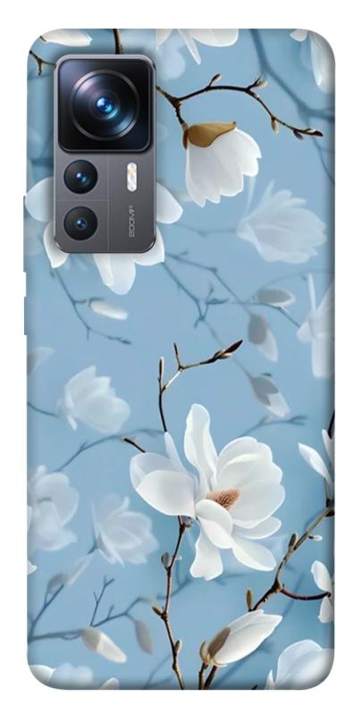 Чехол itsPrint Cold white для Xiaomi 12T / 12T Pro, цветы, купить оптом с доставкой