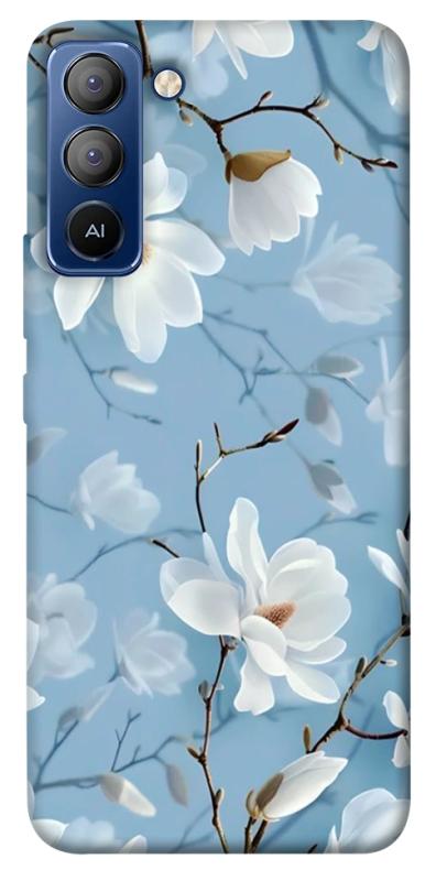 Чехол itsPrint Cold white для TECNO Pop 5 LTE, цветы, купить оптом с доставкой