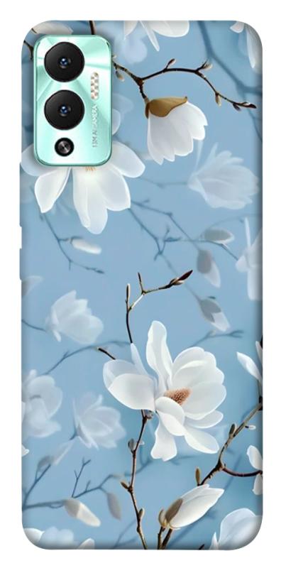 Чехол itsPrint Cold white для Infinix Hot 12 Play, цветы, купить оптом с доставкой
