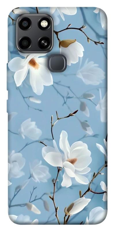 Чехол itsPrint Cold white для Infinix Smart 6, цветы, купить оптом с доставкой