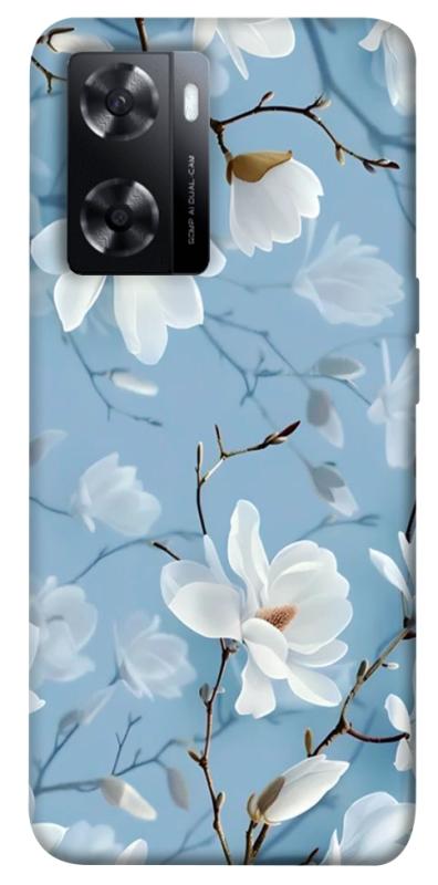 Чехол itsPrint Cold white для Oppo A57s, цветы, купить оптом с доставкой