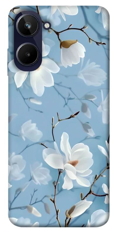 Чехол itsPrint Cold white для Realme 10 4G, цветы, купить оптом с доставкой