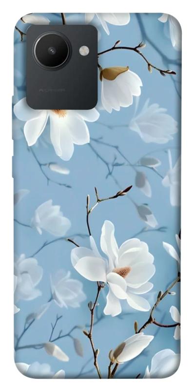 Чехол itsPrint Cold white для Realme C30s, цветы, купить оптом с доставкой
