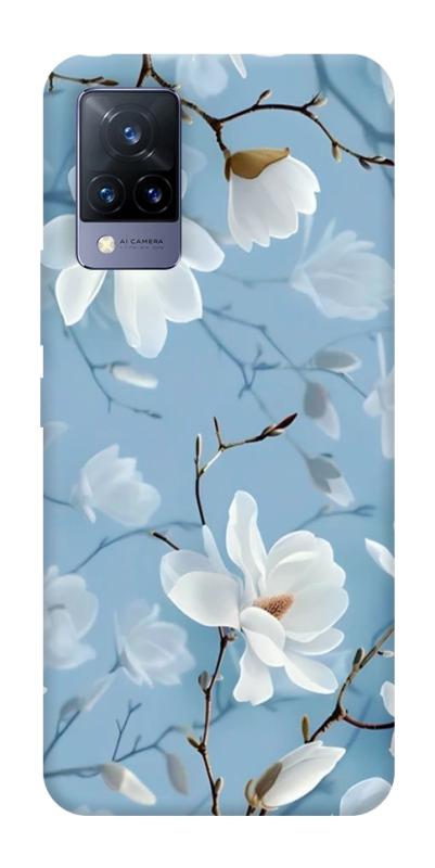 Чохол itsPrint Cold white для Vivo V21, квіти, купити оптом з доставкою