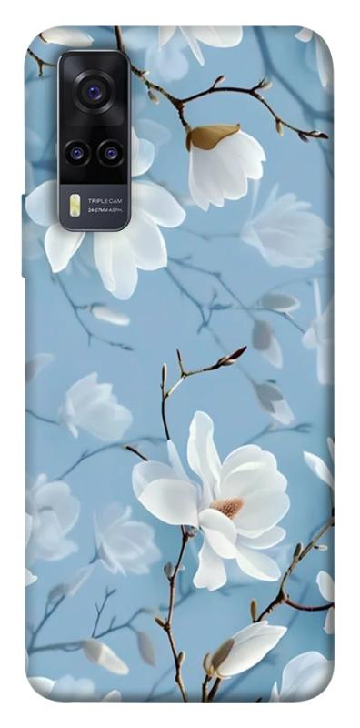 Чехол itsPrint Cold white для Vivo Y31, цветы, купить оптом с доставкой