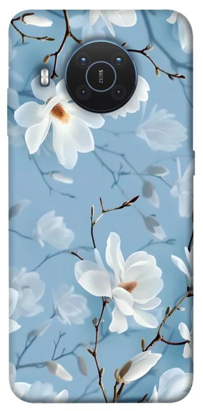 Чохол itsPrint Cold white для Nokia X10 / X20, квіти, купити оптом з доставкою