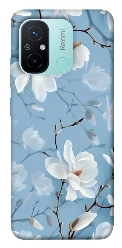 Чехол itsPrint Cold white для Xiaomi Redmi 12C, цветы, купить оптом с доставкой