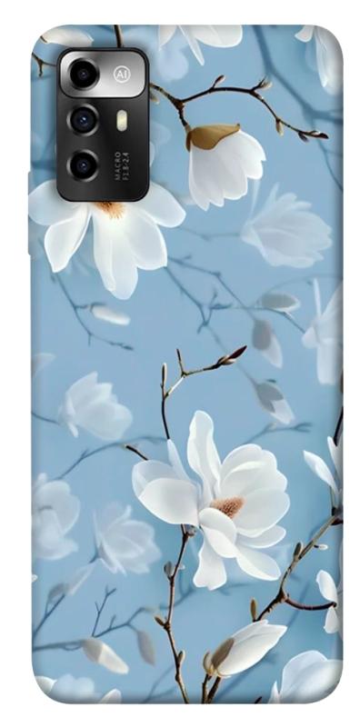 Чехол itsPrint Cold white для ZTE Blade V40 Vita, цветы, купить оптом с доставкой