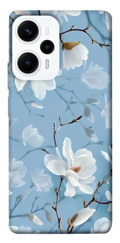 Чехол itsPrint Cold white для Xiaomi Poco F5 / Note 12 Turbo, цветы, купить оптом с доставкой