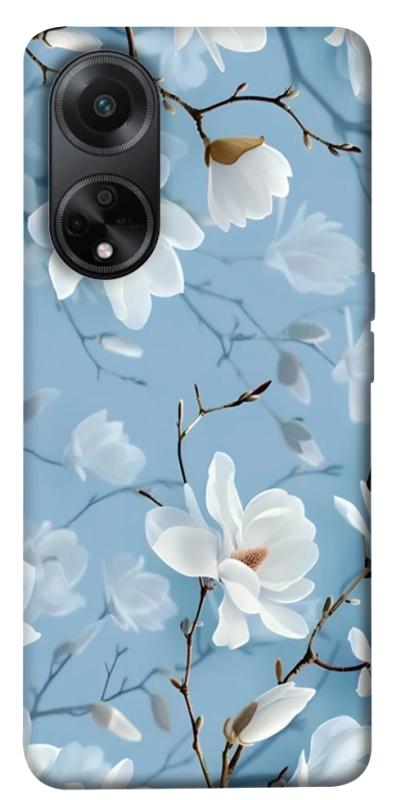 Чехол itsPrint Cold white для Oppo A98, цветы, купить оптом с доставкой