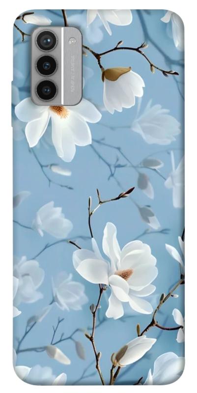 Чехол itsPrint Cold white для Nokia G42, цветы, купить оптом с доставкой
