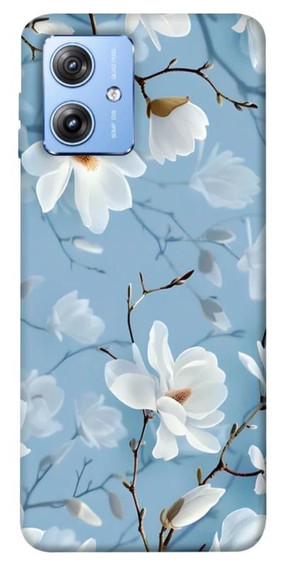 Чохол itsPrint Cold white для Motorola Moto G84, квіти, купити оптом з доставкою