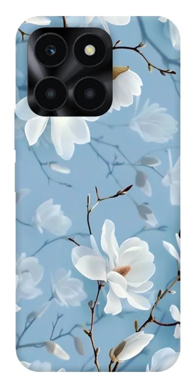 Чехол itsPrint Cold white для Huawei Honor X6a, цветы, купить оптом с доставкой