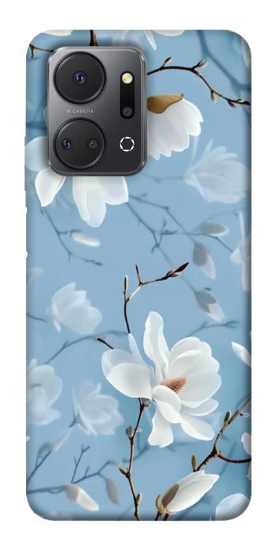 Чехол itsPrint Cold white для Huawei Honor X7a, цветы, купить оптом с доставкой